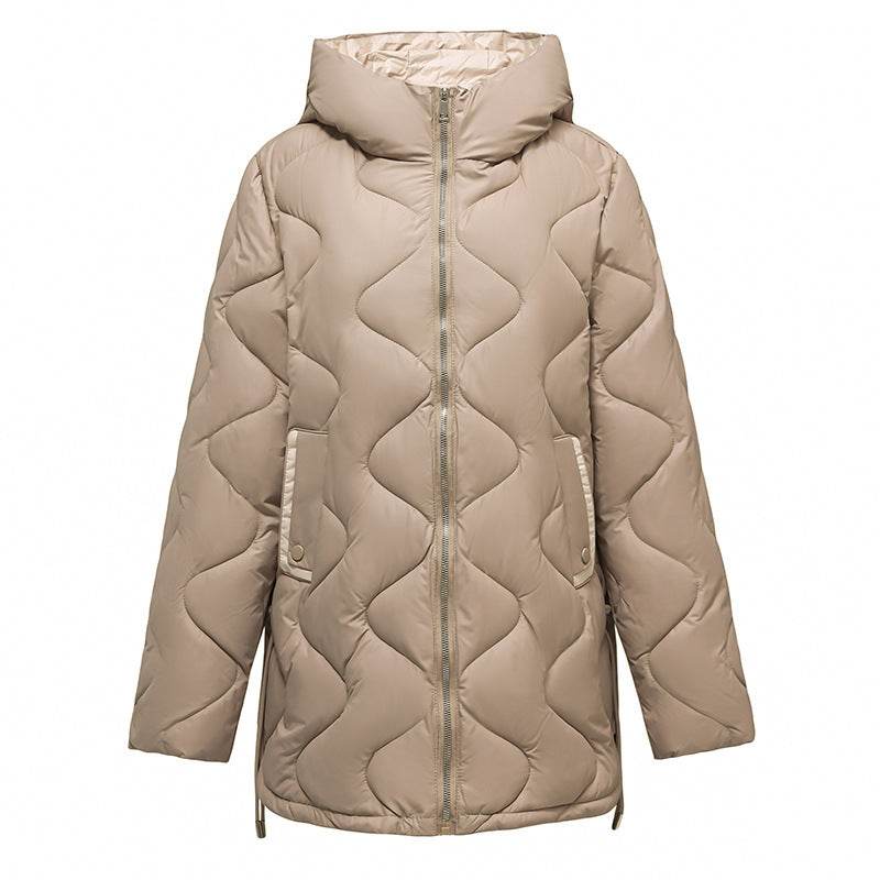 Winter Disposable Cotton-padded Coat For Women Padded Down Jacket Korean Style Mid-length Warm Jacket For Women - Velora