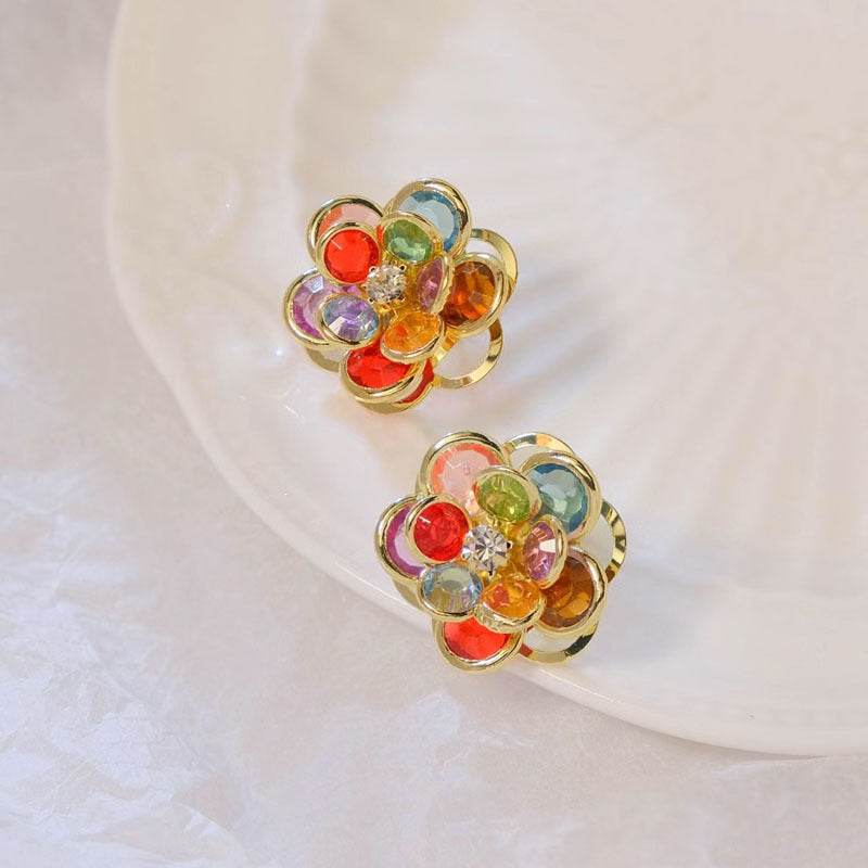 Female Sweet And Simple Small Flower Stud Earrings Earrings Ear Accessories For Her New Trendy Women's High-grade Earrings - Velora