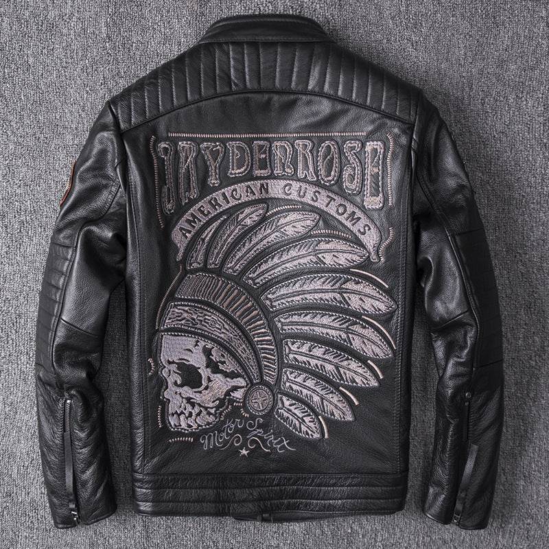 Men's Stand Collar Motorcycle Clothing Jacket Coat - Velora