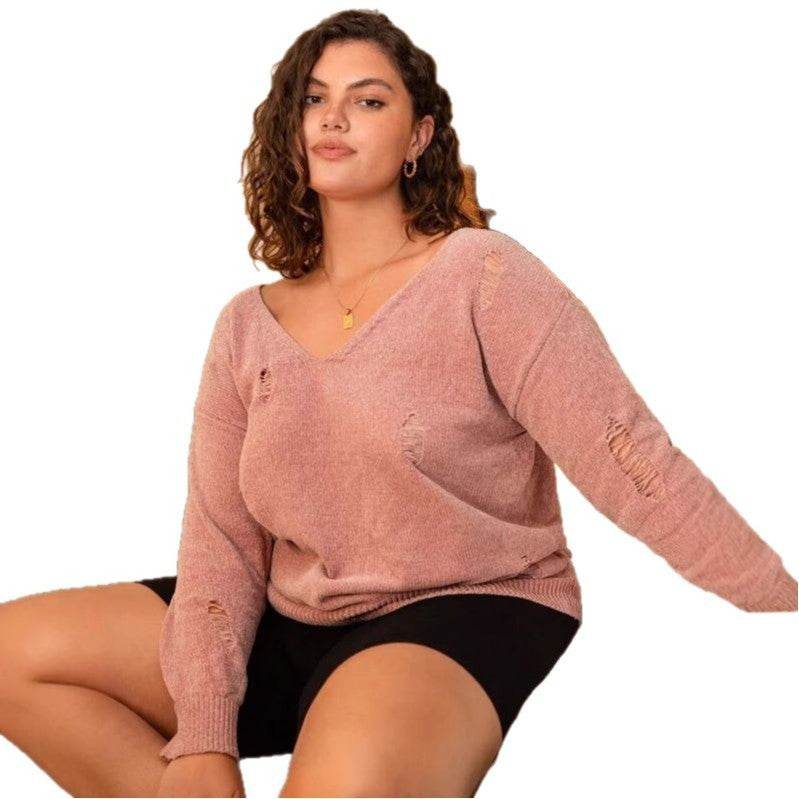 Large Size Women's Sweater - Velora