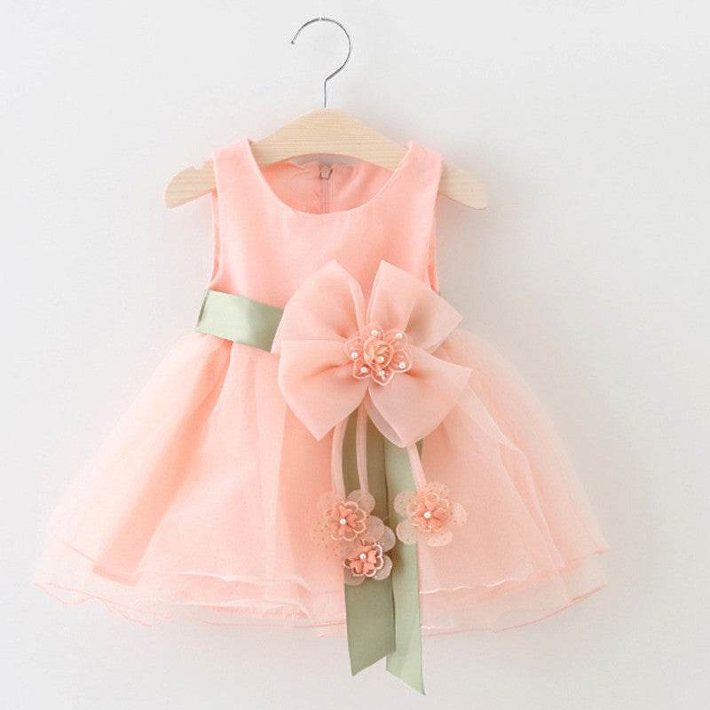 Foreign children new summer sleeveless dress baby girls gauze princess dress baby Korean clothing - Velora