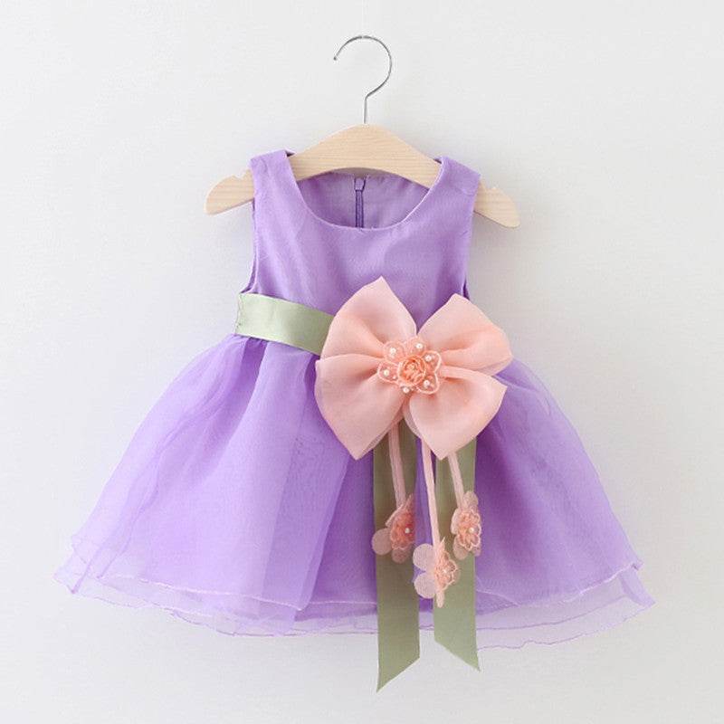 Foreign children new summer sleeveless dress baby girls gauze princess dress baby Korean clothing - Velora