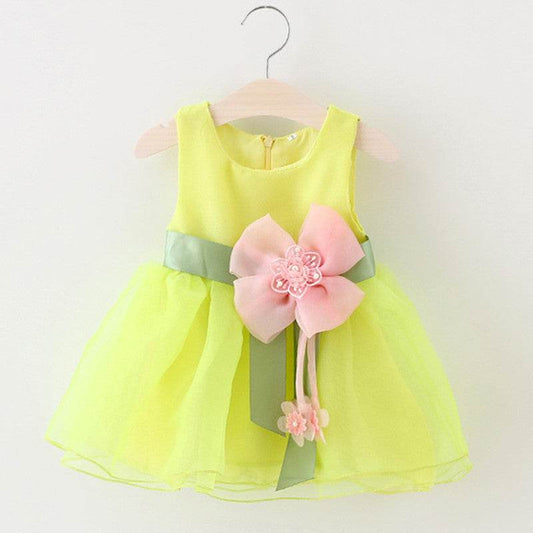 Foreign children new summer sleeveless dress baby girls gauze princess dress baby Korean clothing - Velora