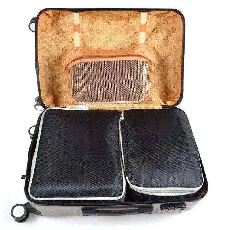 3Pcs Comp. Packing Cubes Expandable Travel Bags Organizer - Random Color - Velora