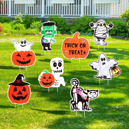METBOU Halloween Decoration Outdoor Set Of 8 Halloween Decoration Patio Ornaments-Selling On Amazon Is Prohibited - Velora