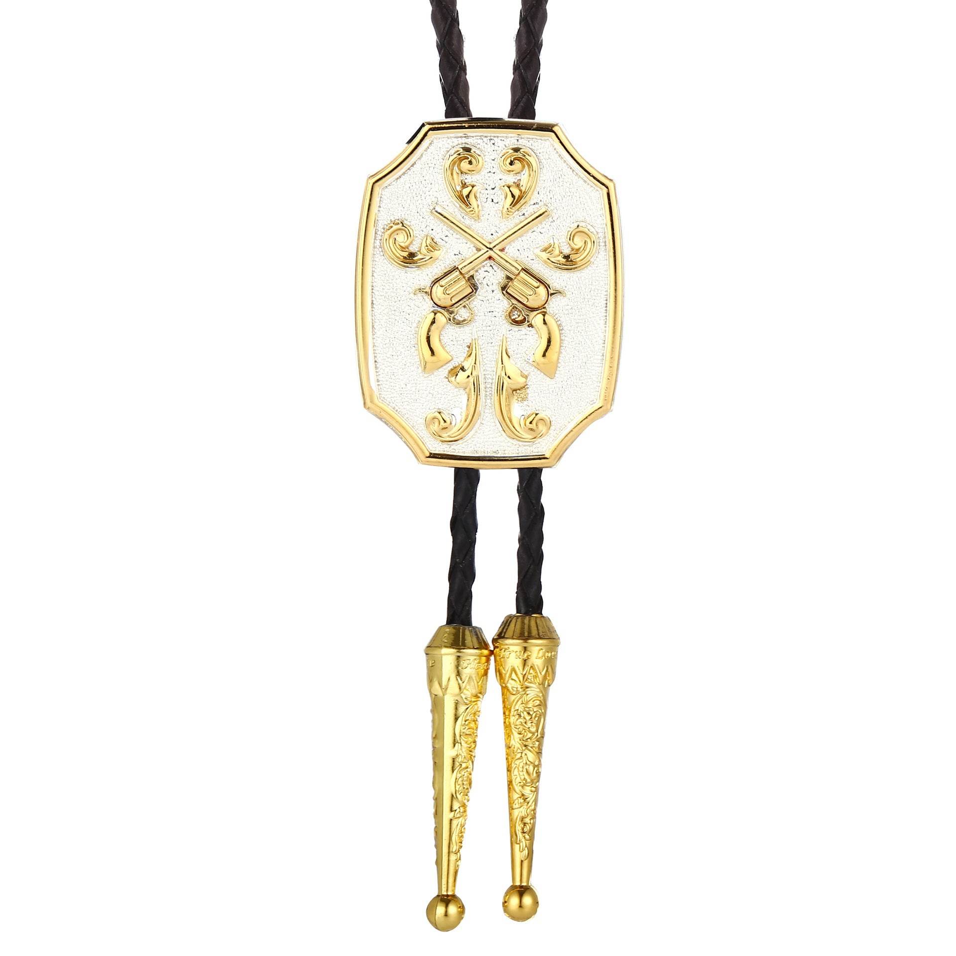 Bolo Tie Silver Gold Suncha Two-tone - Velora