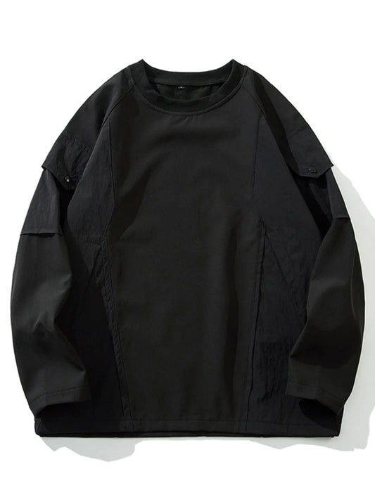 Men's Plus Size Crew Neck Long Sleeve Sweatshirt - Velora