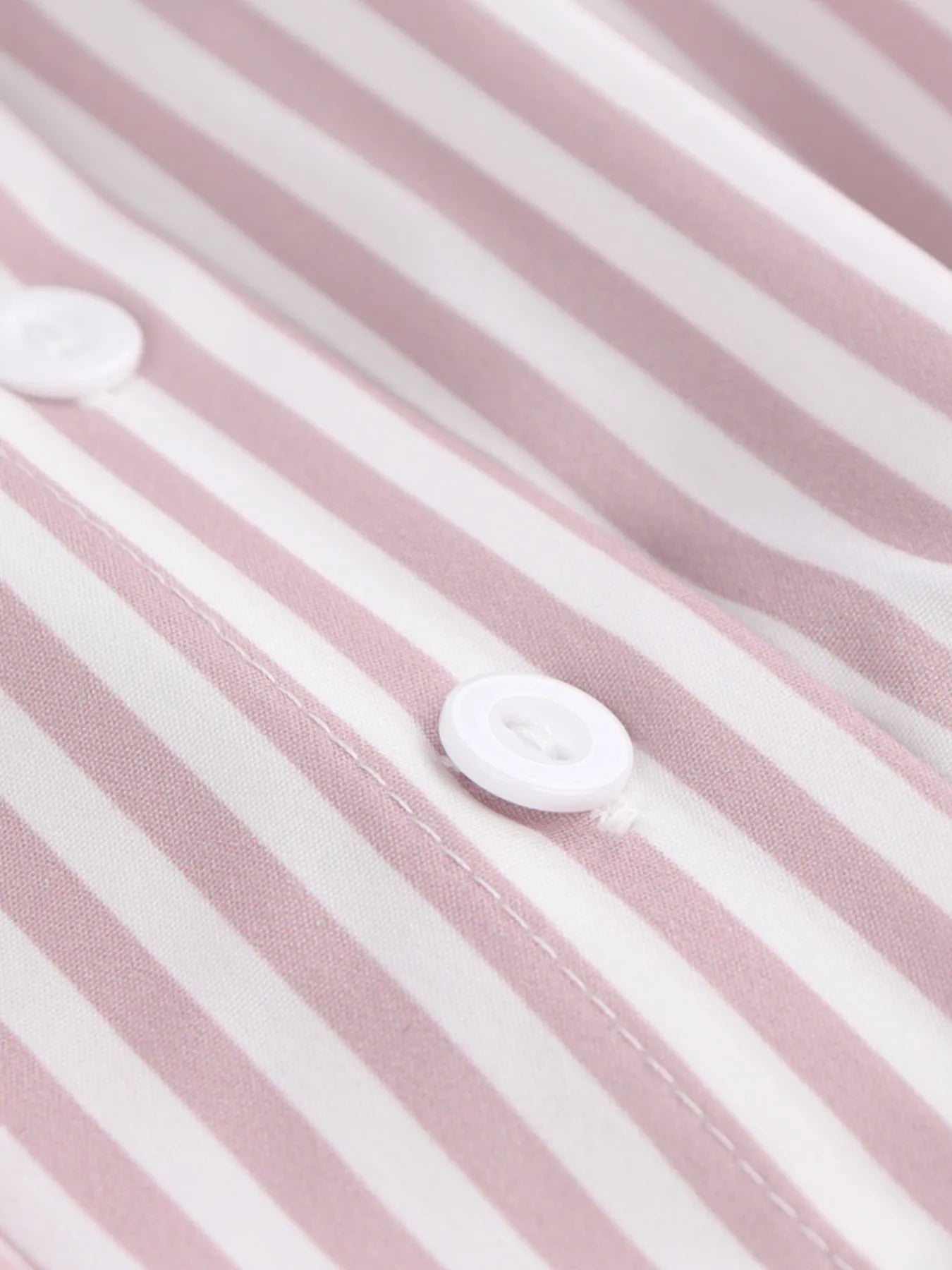 Striped Short Sleeve Button-Up Shirt - Velora