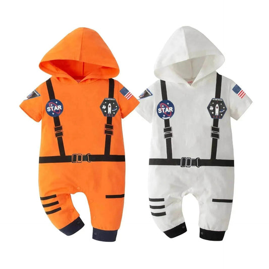 Space Suit Summer Long-sleeved Jumpsuit Holiday Pullover Clothes Baby boy Astronaut costume - Velora