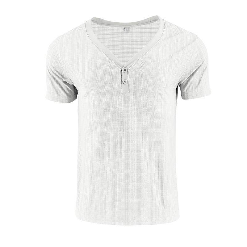 American Summer Men's V-neck Loose Breathable Short Sleeve - Velora
