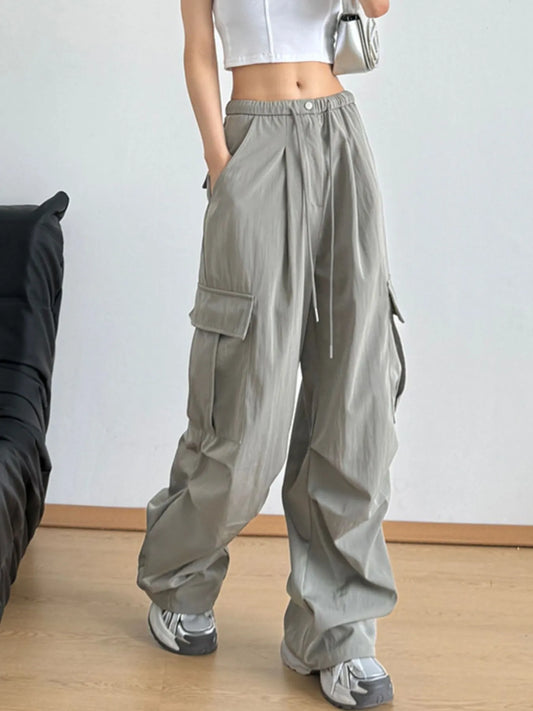 Drawstring Wide Leg Pants - Velora