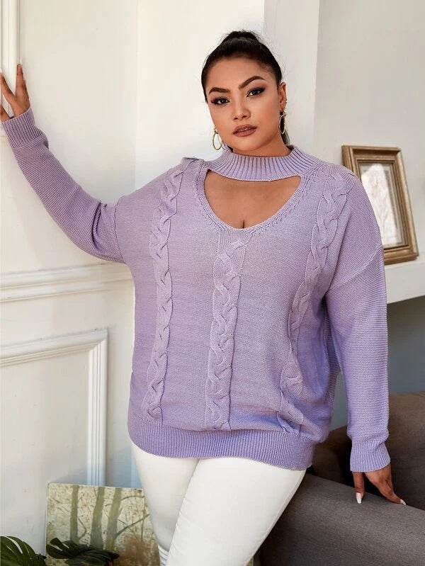 Large Size Women's Sweater - Velora