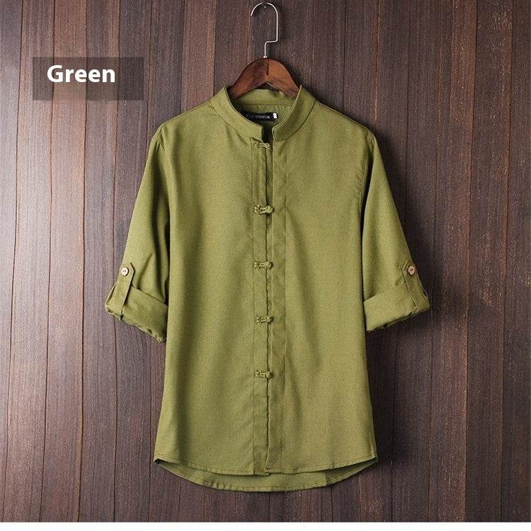 Men's Linen Vintage Plus Size Shirt - Velora