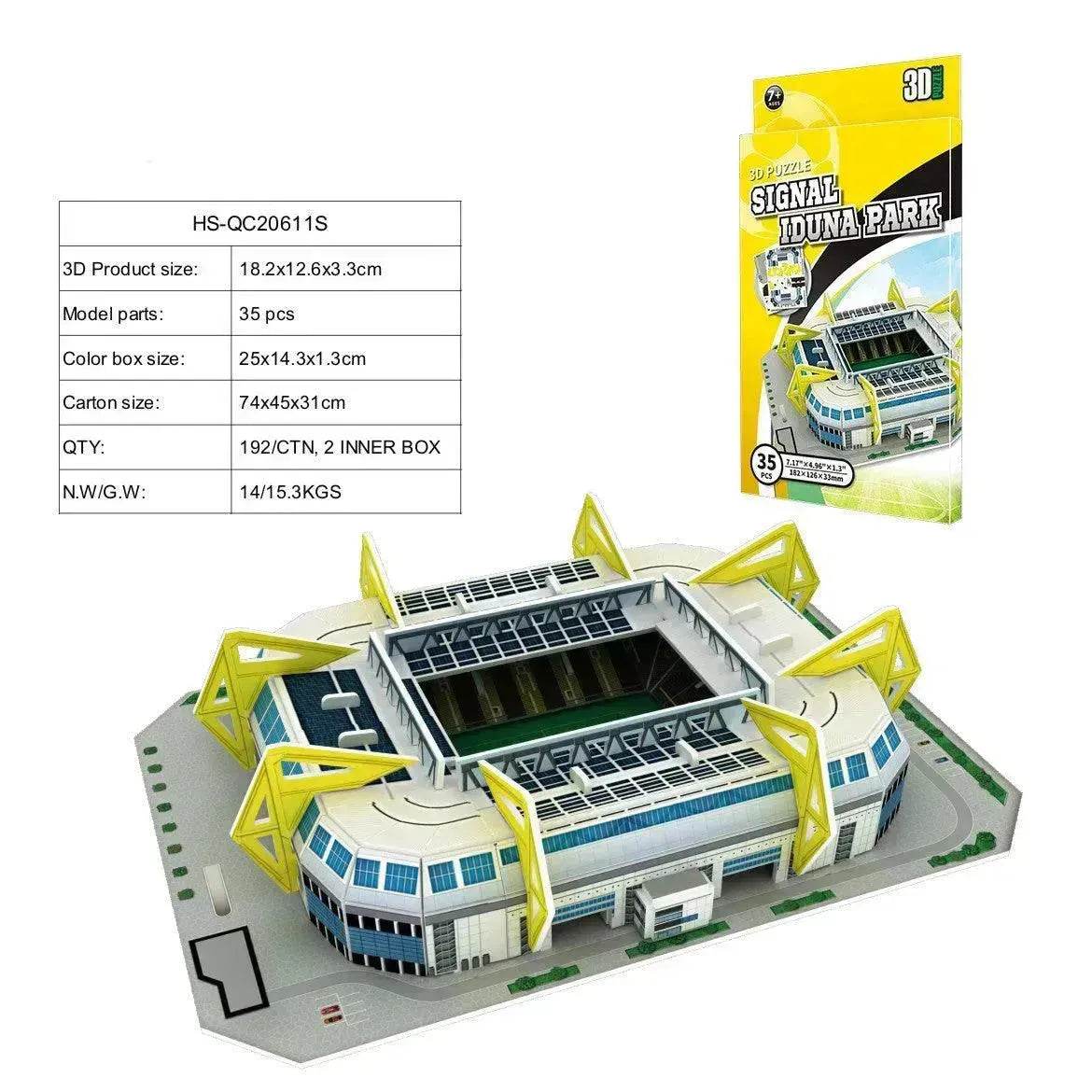 3D Puzzle Football Field Model - Velora