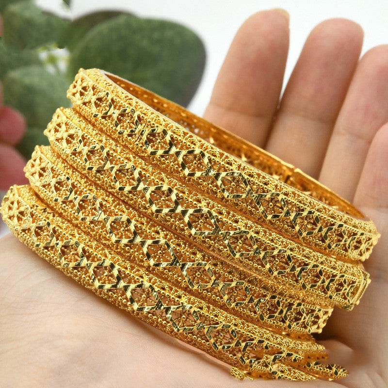 India Nigeria Women's Wedding Sand Gold Bracelet - Velora