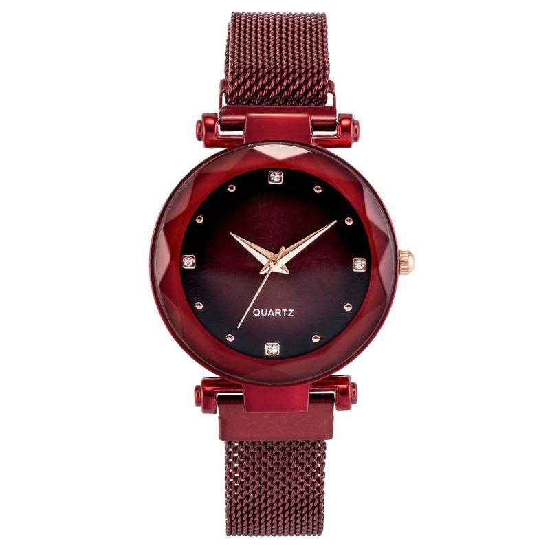 Women's Starry Quartz Lazy Magnet Strap Iron-absorbing Watch - Velora