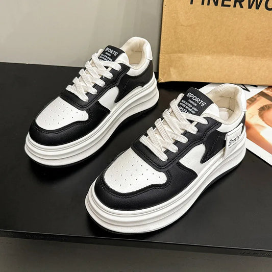 Contrast Platform Sneakers - Velora