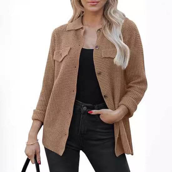 European And American Lapel Women's Cardigan Top - Velora