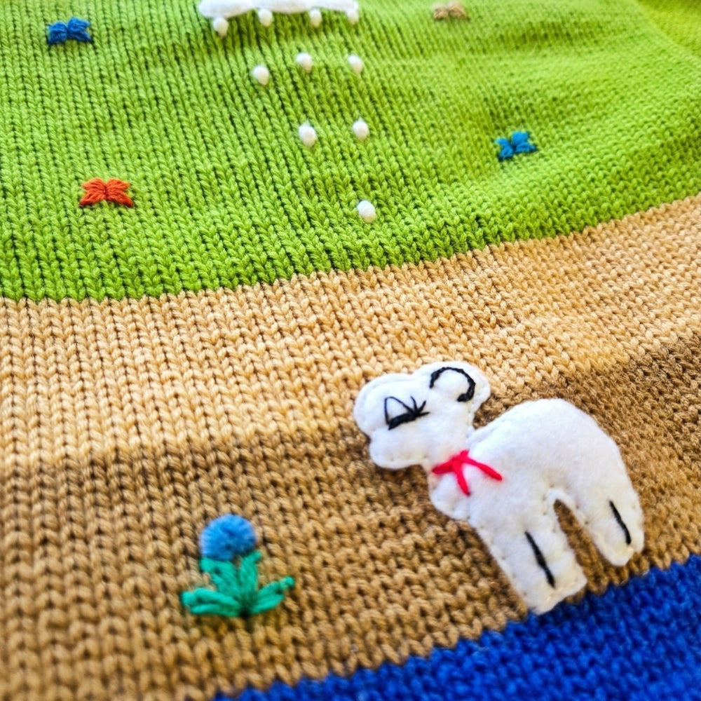 2-4T Kids Hand-Knit Alpaca Wool Sweater Sassy's Garage