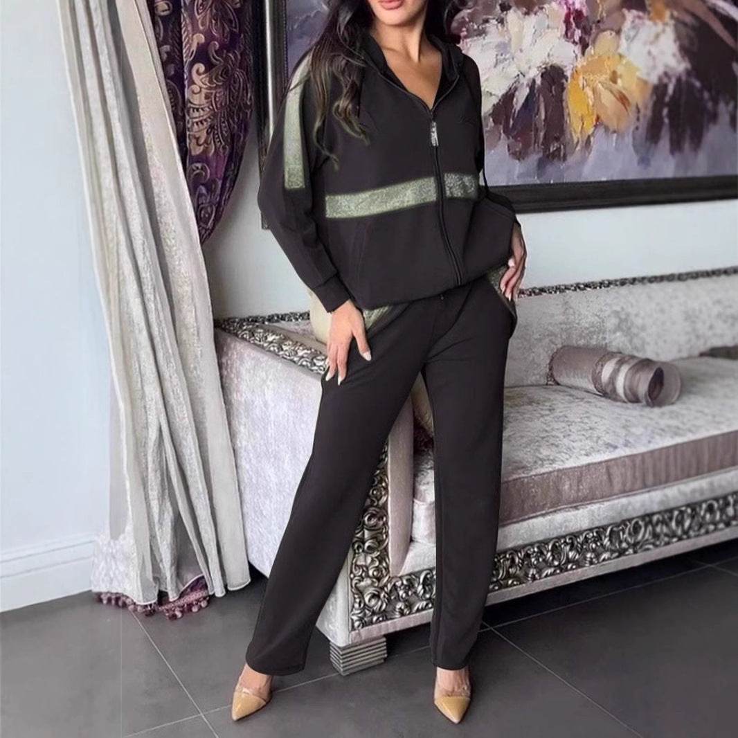 Women's Long-sleeved Trousers Sweater 2-piece Set - Velora