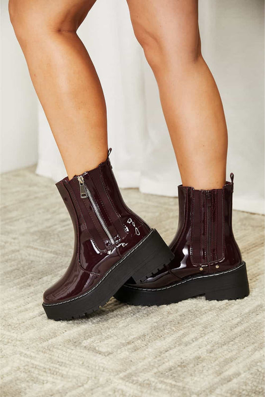 Forever Link Side Zip Platform Boots - Velora