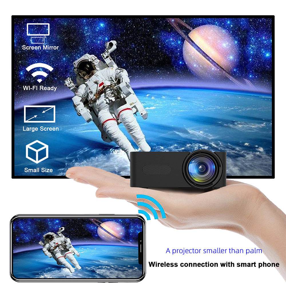 YT100 Mini Phone projector HD Home Wireless Mini Smartphone Projector - Velora