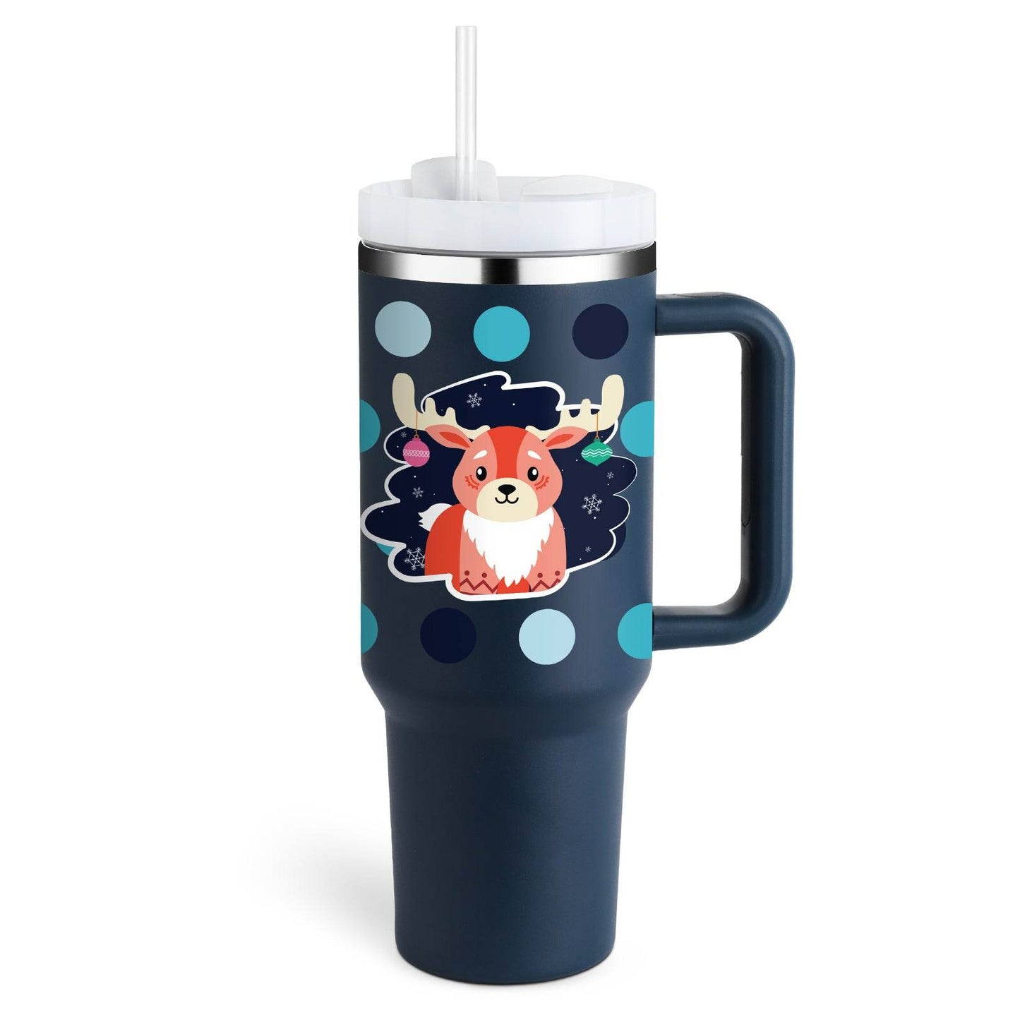 40 Oz Tumbler With Handle Straw Insulated, Stainless Steel Spill Proof Vacuum Coffee Cup Tumbler With Lid Tapered Mug Gifts For Valentine Lover Suitable For Car Gym Office Travel - Velora