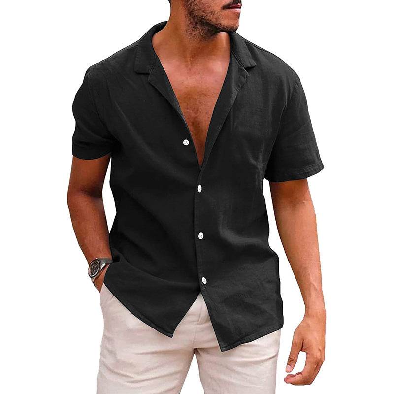 Men's Tops Casual Button Down Shirt Short Sleeve Beach Shirt Summer Mens Clothing - Velora