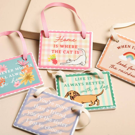 Cat Hanging Plaque