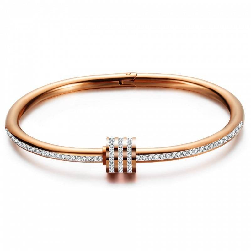 Three Rows Of Clay And Diamond Bracelets - Velora