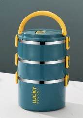 Sealed Multi Layered Thermal Stainless Steel Insulated Lunch box - Velora