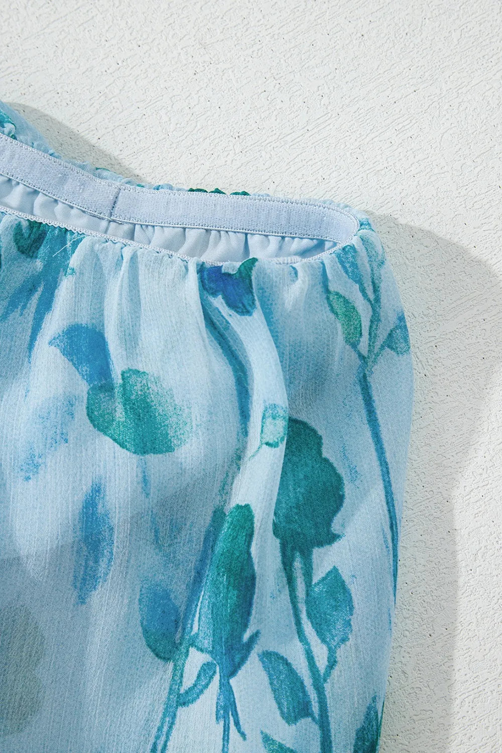 Floral Print Ruffled Side Slit Tube Top Maxi Dress - Velora