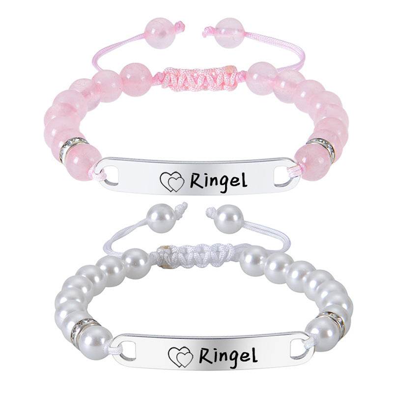 Creative Crystal Pearl Bead Woven Bracelet - Velora