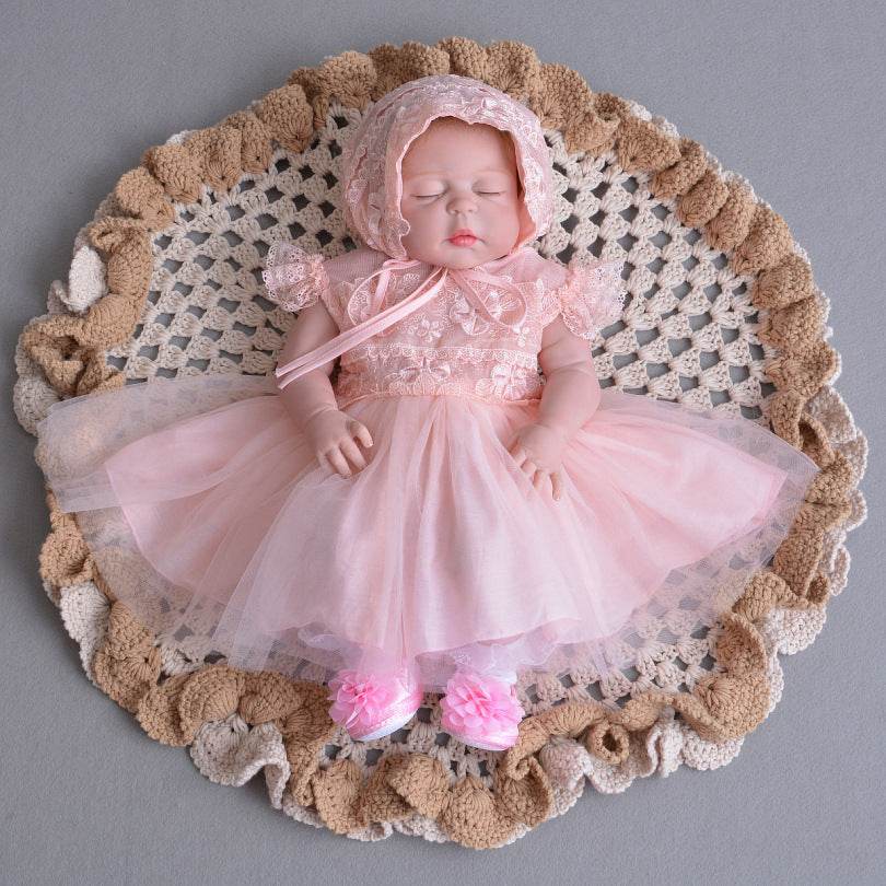The Summer Baby Baby Princess Dress Dress Lightweight Breathable Mesh Lace Dress Moon Age - Velora