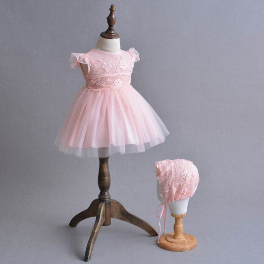 The Summer Baby Baby Princess Dress Dress Lightweight Breathable Mesh Lace Dress Moon Age - Velora