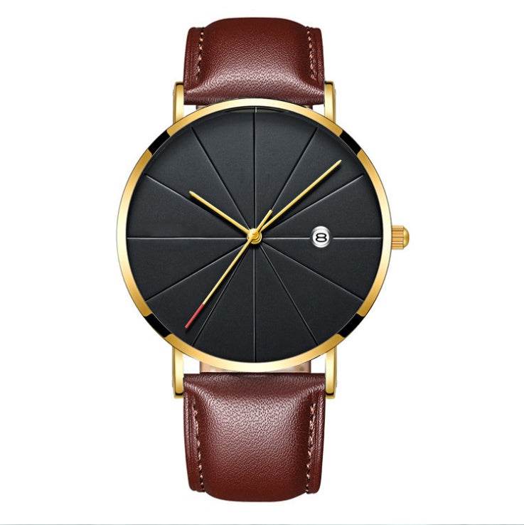 Simple calendar watch male creative waterproof quartz watch - Velora