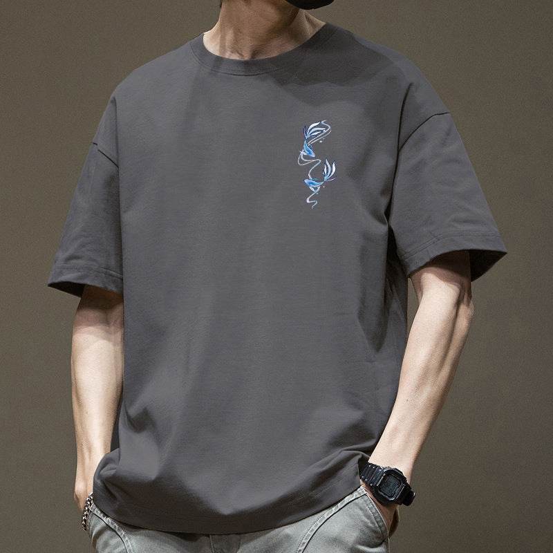 Men's American-style Retro Heavy Short-sleeved T-shirt - Velora
