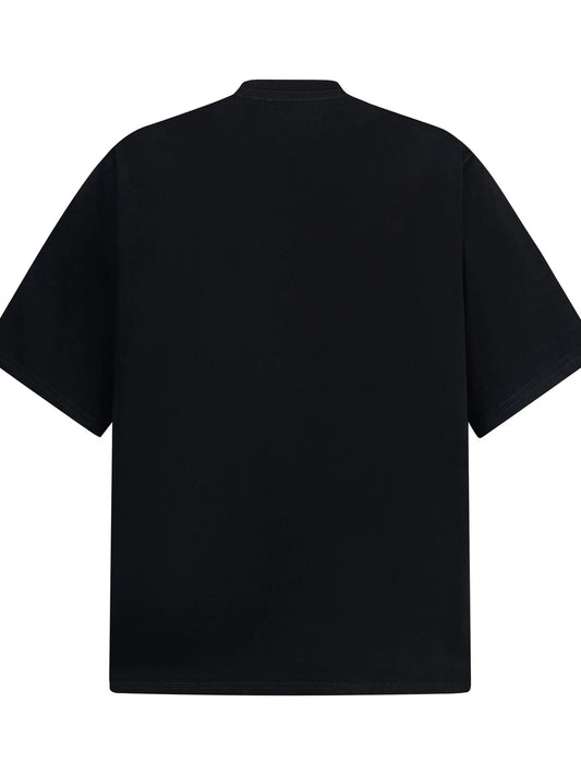 Men's Number Print Short Sleeve Oversized T-Shirt - Velora