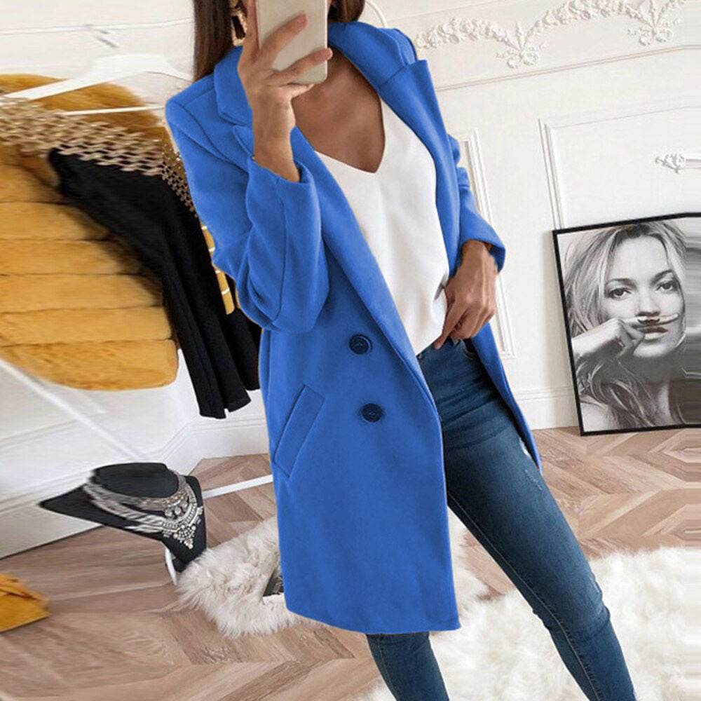 Medium Long Wool Coat - Velora