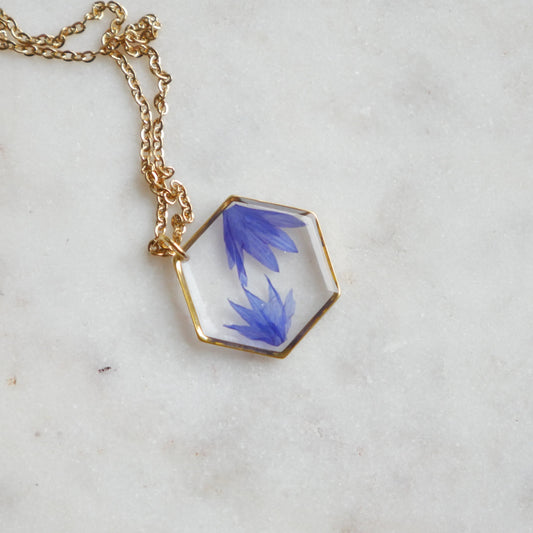 Collier Blu - hexa (moyen) - Velora