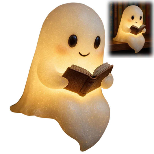 Cute LED Ghost Night Light Children's Nightlight Gift Bedside Sleep Lamp Halloween Decorations Lovely Ghost Lamp Warm Light - Velora