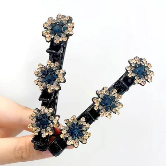 Girls Floral Rhinestone Bling Hair clip Hair Accessories