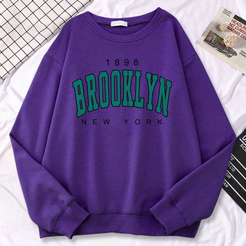 Autumn Kawaii Womens Sweatshirts 1898 Brooklyn - Velora