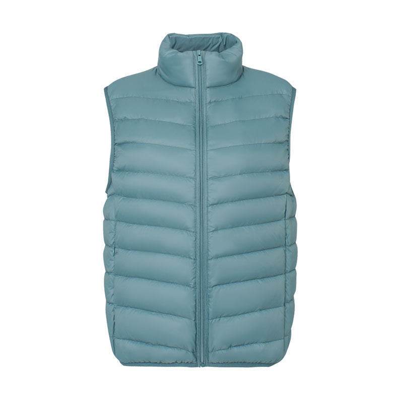 Stand Collar Outer Wear Slimming Plus Size Down Vest Vest - Velora