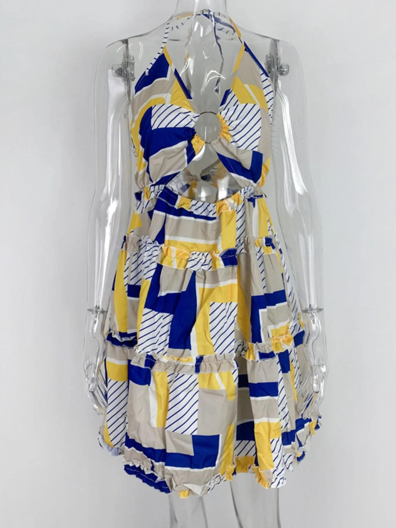Full Size Cutout Halter Neck Cami Dress Plus Size - Velora
