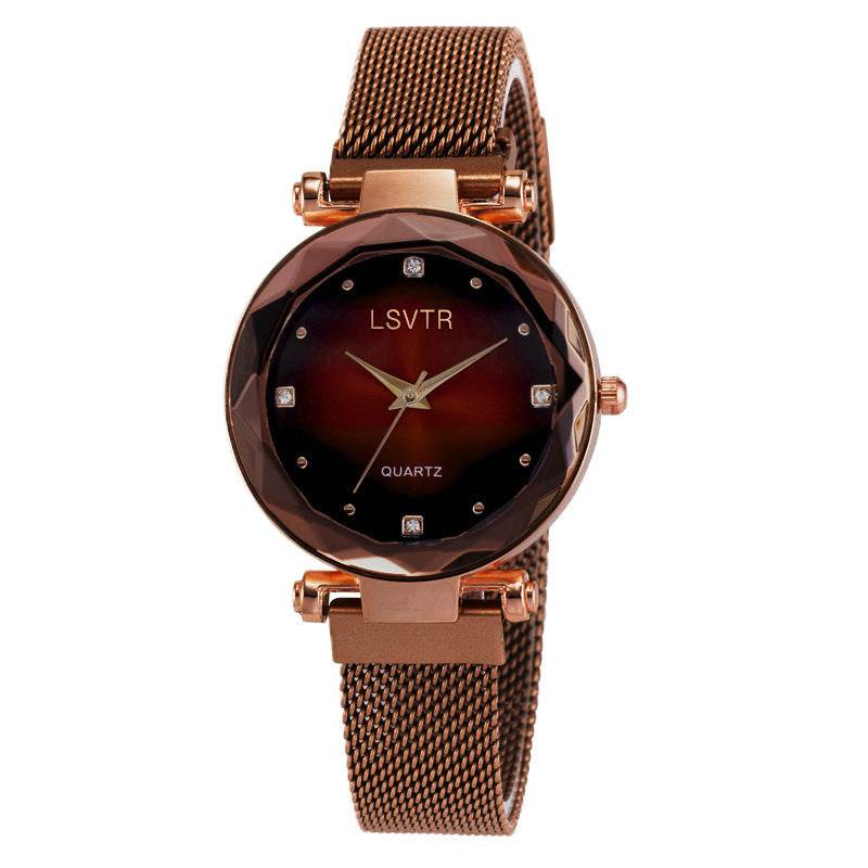 Women's Starry Quartz Lazy Magnet Strap Iron-absorbing Watch - Velora