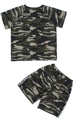 Boys summer short sleeve camouflage clothing - Velora