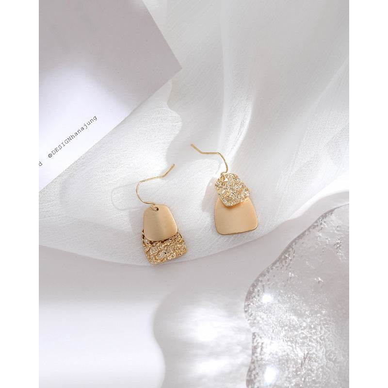 Hong Kong Style Retro Asymmetrical Personality Earrings Women - Velora