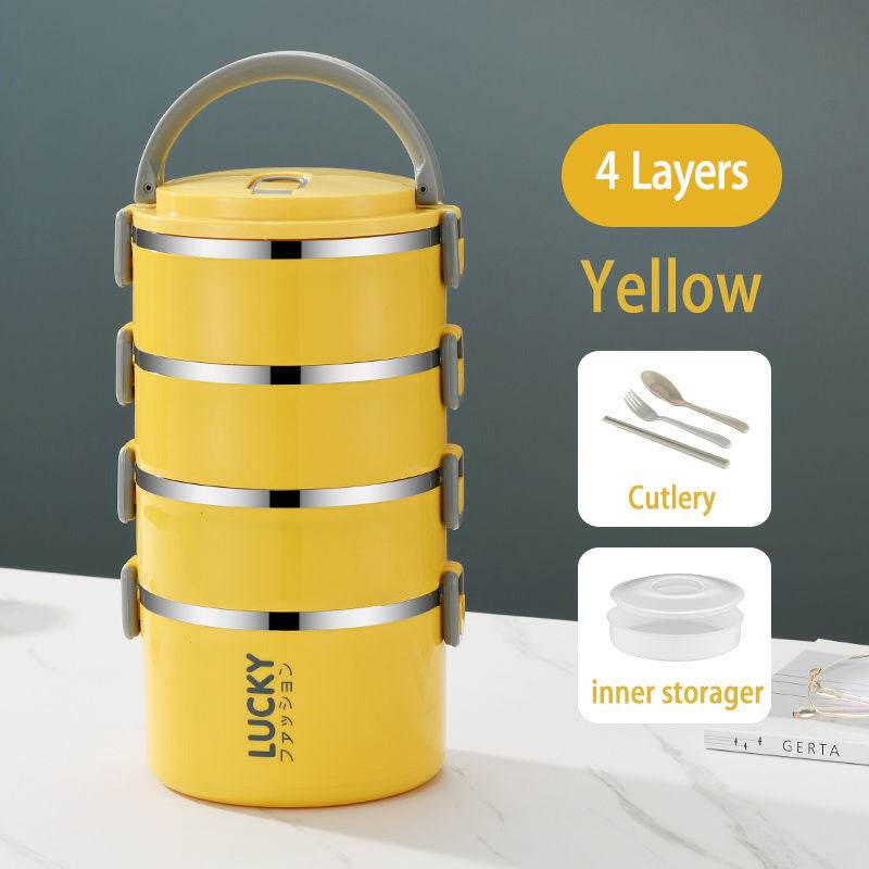 Sealed Multi Layered Thermal Stainless Steel Insulated Lunch box - Velora