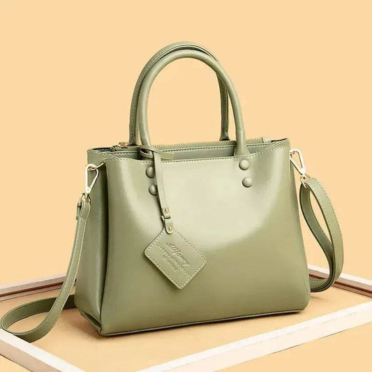 Simple Fashion Large Capacity Work Leather Handbag